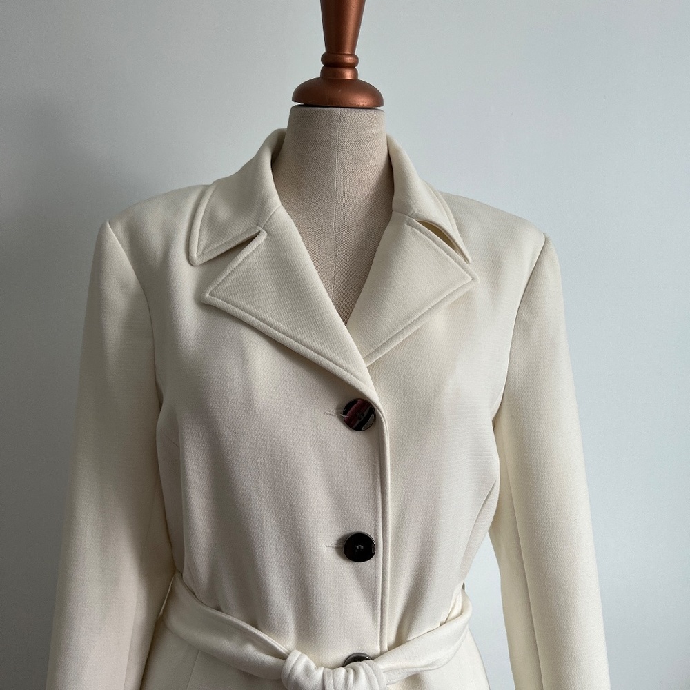 Le Château - Cream Belted Coat - Picture 2 of 12